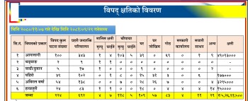 पाल्पामा विपद्बाट ४ जनाको मृत्यु, ५ करोड २६ लाख बढीको क्षति