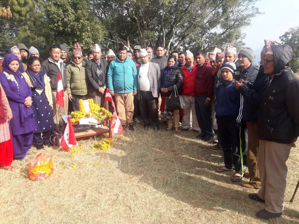 पूर्वसांसद कार्कीको सातौं दिनको पूण्य तिथीमा ताहुँमा शोक सभा