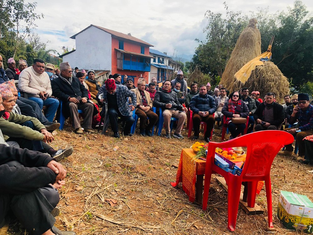 गुल्मीको अम्मरपुरमा काँग्रेसको शोक सभा